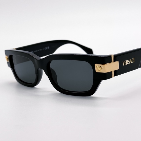 NEW VERSACE VE4465 GB1/87 SQUARE MOD 4465 BLACK VE4465 GB187 UNISEX SUNGLASSES - Picture 6 of 10